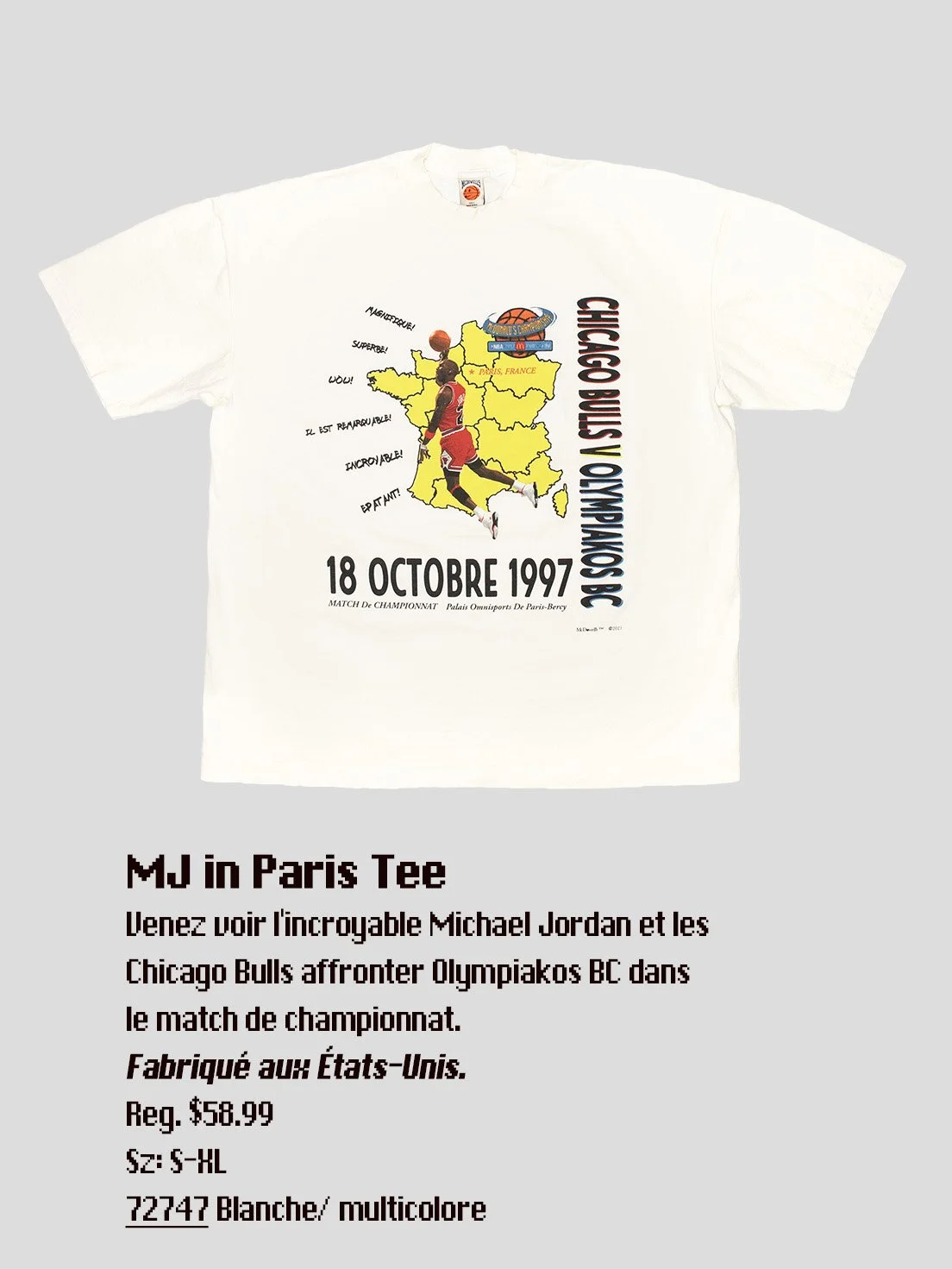 MJ in Paris Tee - WHITE — McDowell's